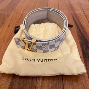 Louis Vuitton – Belt – Damier Azur – 95cm